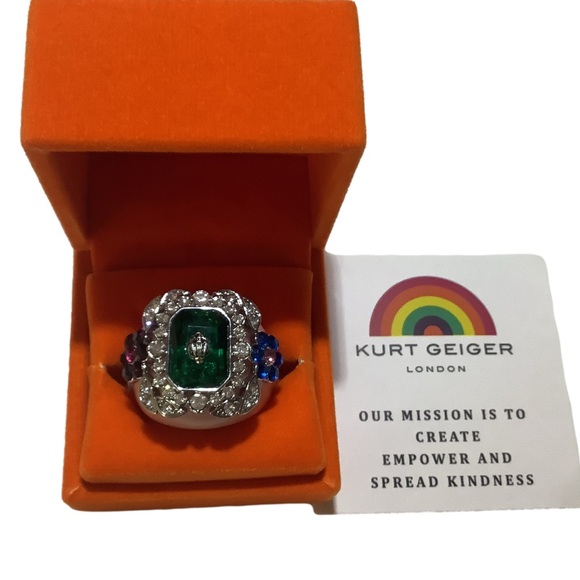 Kurt Geiger London Chunky Dome Cocktail Ring 8 New